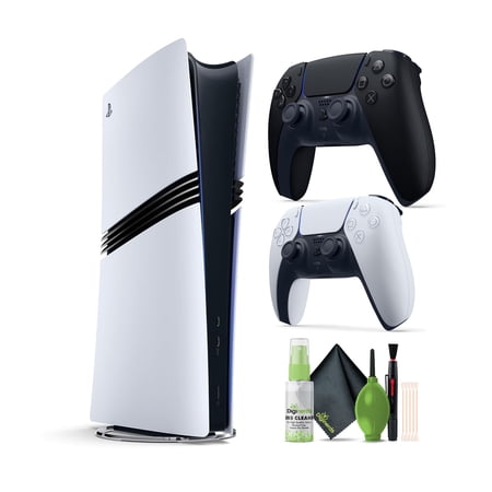 PlayStation 5 Pro (2TB Console) + Sony PS5 DualSense Wireless Controller V2 (2024 Model) - Midnight Black + Diginerds Cleaning Kit