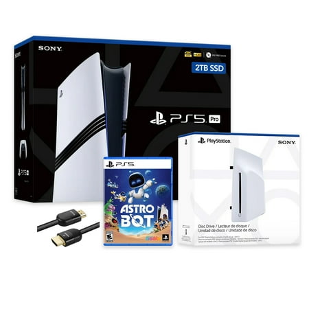 PlayStation 5 Pro 2TB SSD Console with Disc Drive, Wireless Controller and ASTRO BOT - CFI-7019 PS5 Pro