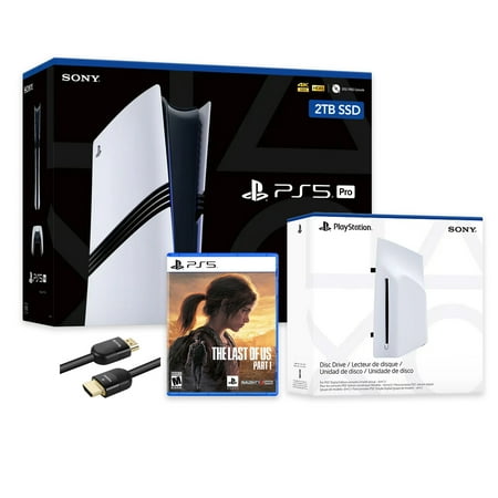 PlayStation 5 Pro 2TB SSD Console with Disc Drive, Wireless Controller and The Last of Us Part I - CFI-7019 PS5 Pro