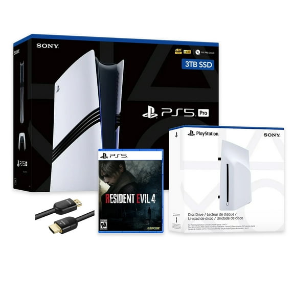 PlayStation 5 Pro 3TB SSD Console with Disc Drive, Wireless Controller and Resident Evil 4 - CFI-7019 PS5 Pro