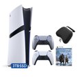 thumbnail image 1 of PlayStation 5 Pro 3TB SSD Digital Console God of War Bundle with Two Controllers, White and Sterling Silver DualSense and Mytrix Hard Shell Protective Controller Case - Flagship PS5 Pro Console, 1 of 9