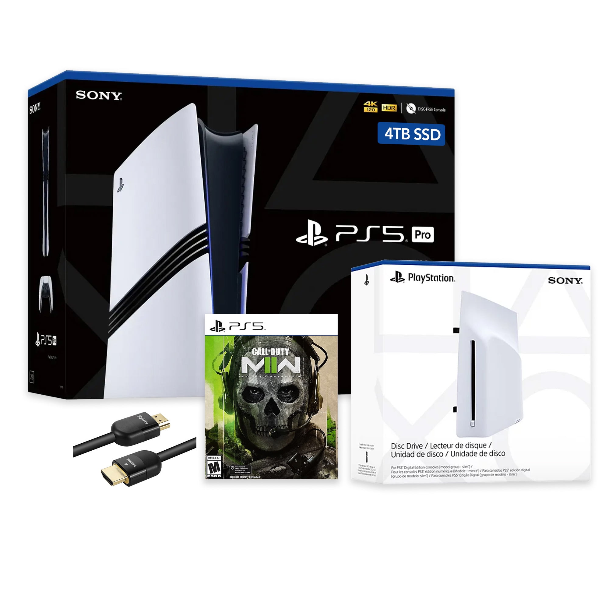 PlayStation 5 Pro 4TB SSD Console with Disc Drive, Wireless
