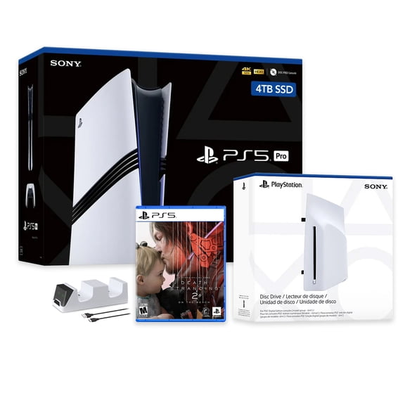 PlayStation 5 Pro 4TB SSD Console with Disc Drive, Wireless Controller and Charger, DEATH STRANDING 2: ON THE BEACH - CFI-7019 PS5 Pro