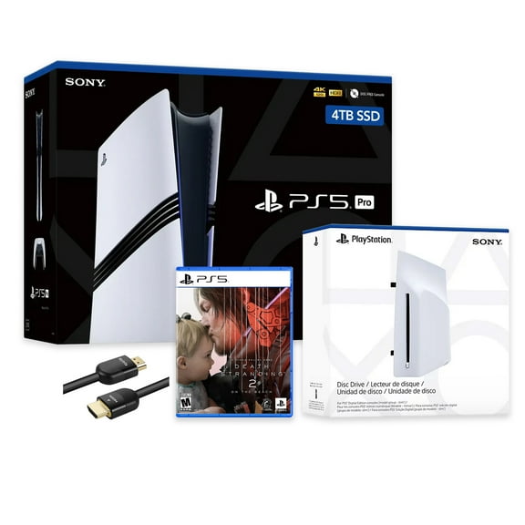 PlayStation 5 Pro 4TB SSD Console with Disc Drive, Wireless Controller and DEATH STRANDING 2: ON THE BEACH - CFI-7019 PS5 Pro