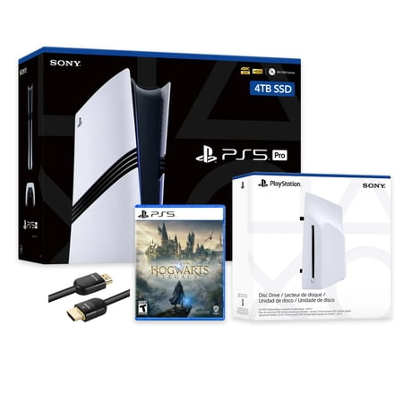 PlayStation 5 Pro 4TB SSD Console with Disc Drive, Wireless Controller and Hogwarts Legacy - CFI-7019 PS5 Pro