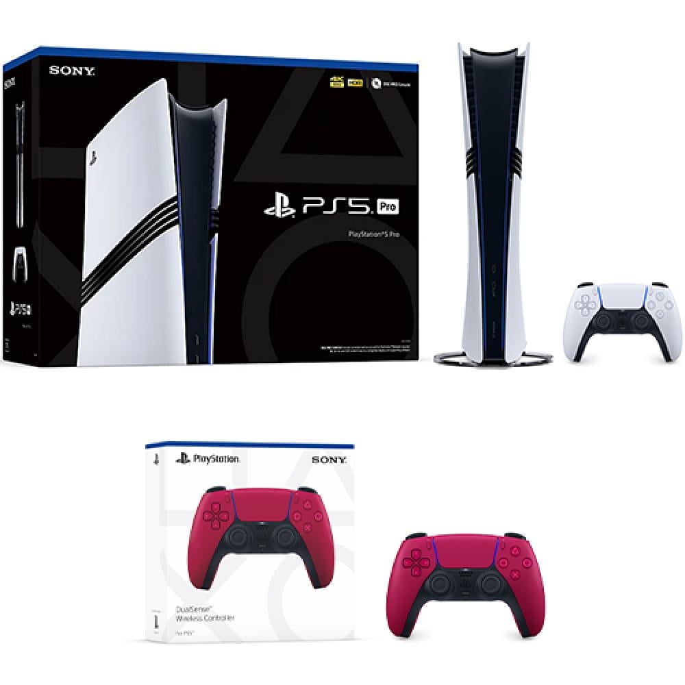 PlayStation 5 Pro Console + PlayStation 5 DualSense Wireless Controller Cosmic Red