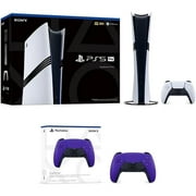 PlayStation 5 Pro Console + PlayStation 5 DualSense Wireless Controller Galactic Purple - Includes PS5 Pro Console & 2 DualSense Controllers