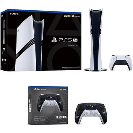 PlayStation 5 Pro Console + PlayStation 5 DualSense Wireless Controller The Last of Us Limited Edition - Includes PS5 Pro Console & DualSense Controller - 16 GB RAM - 2 TB SSD - Custom Integrated I...