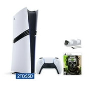 PlayStation 5 Pro Upgraded 4TB Digital Edition Final Fantasy XVI Bundle and Mytrix 8K HDMI Ultra High Speed Cable - White, Flagship Pro PS5 4TB PCIe SSD Gaming Console