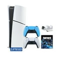 thumbnail image 1 of PlayStation 5 Slim Digital 2.8TB SSD Fortnite Cobalt Star Console with Two Controllers, White and Starlight Blue DualSense and Dual Controller Charger - PS5 Slim Digital Console, 1 of 8