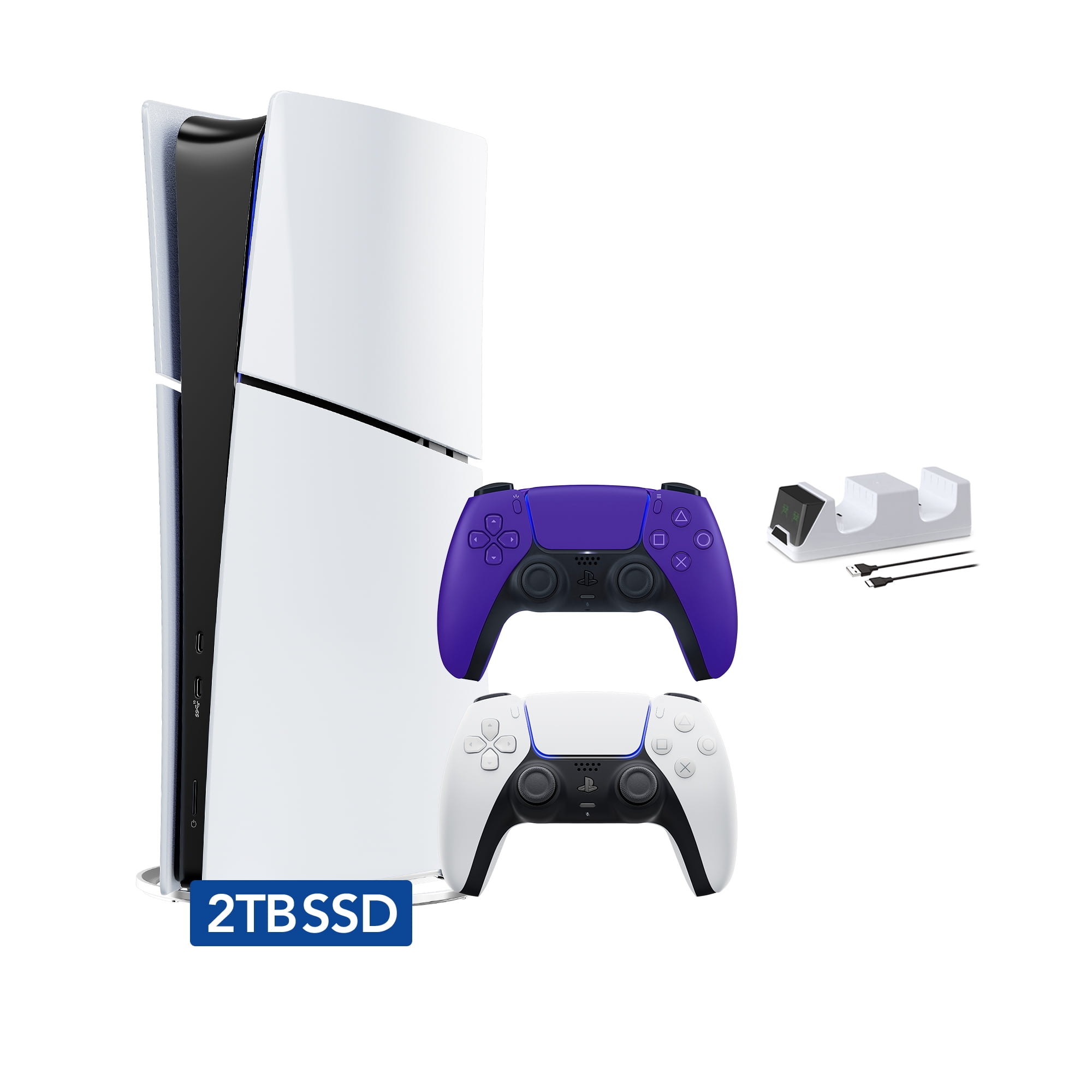 2023 New PlayStation 5 Slim Digital Edition Bundle with Two 