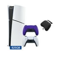 thumbnail image 1 of PlayStation 5 Slim Digital 2TB SSD Edition Bundle with Two Controllers White and Galactic Purple Dualsense and Mytrix Controller Case - Slim PS5 2TB PCIe SSD Gaming Console JP Version Region Free, 1 of 7