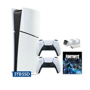 PlayStation 5 Slim Digital 3TB SSD Fortnite Cobalt Star Console with Two DualSense Controllers and Dual Controller Charger - PS5 Slim Digital Console
