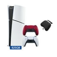 thumbnail image 1 of PlayStation 5 Slim Digital 825GB SSD Console with Two Controllers, White and Volcanic Red DualSense and Hard Shell Protective Controller Case - PS5 Slim Digital Console, 1 of 7
