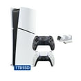 thumbnail image 1 of PlayStation 5 Slim Digital Edition Bundle with Two Controller White and Gray Camouflage Dualsense and Mytrix Controller Charger - Slim PS5 1TB PCIe SSD Gaming Console, 1 of 7
