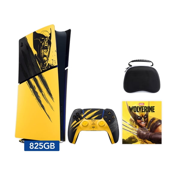 PlayStation 5 Slim Digital Wolverine Battle Limited Edition Bundle and Controller Case - Limited Console, Controller, Wolverine Full Game & Digital Contents - 825GB PS5 Slim Console