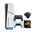 thumbnail image 1 of PlayStation 5 Slim Disc 1TB SSD Call of Duty Black Ops 6 Bundle with Two Controllers, White and Gray Camouflage DualSense, Hard Shell Protective Controller Case - PS5 Slim Disc Edition, 1 of 9