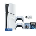 thumbnail image 1 of PlayStation 5 Slim Disc 1TB SSD Fortnite Cobalt Star Bundle God of War Bundle with Two DualSense Controllers and Mytrix Dual Controller Charger - PS5 Slim Disc Edition, 1 of 9