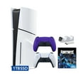 thumbnail image 1 of PlayStation 5 Slim Disc 1TB SSD Fortnite Cobalt Star Bundle with Two Controllers, White and Galactic Purple DualSense and Mytrix Dual Controller Charger - PS5 Slim Disc Edition, 1 of 9