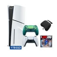 thumbnail image 1 of PlayStation 5 Slim Disc 1TB SSD NBA 2K26 Bundle with Two Controllers, White and Chroma Teal DualSense and Mytrix Hard Shell Protective Controller Case - PS5 Slim Disc Edition, 1 of 8