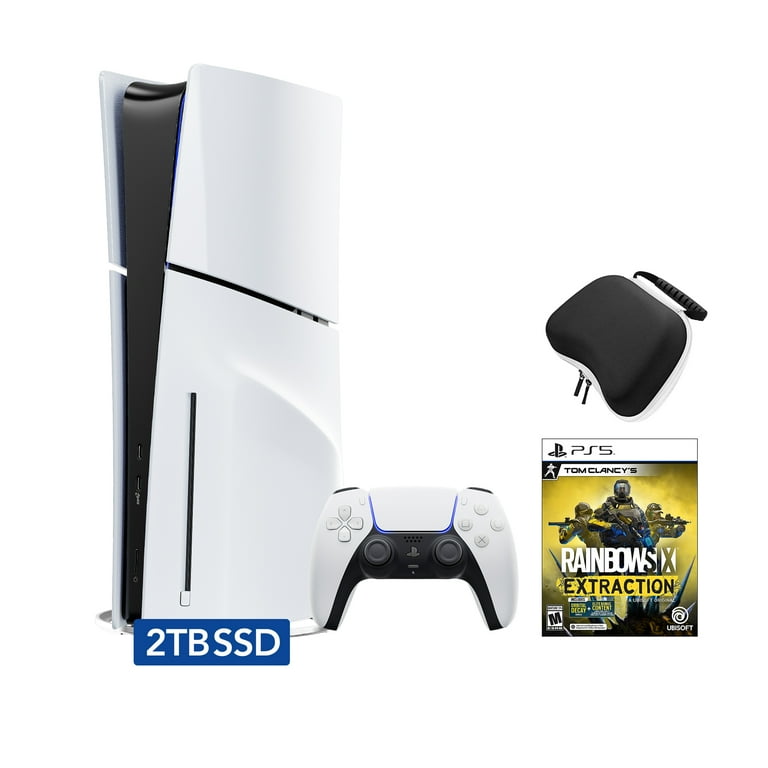 PlayStation 5 Slim Disc 2TB SSD Edition Bundle with Rainbow 6