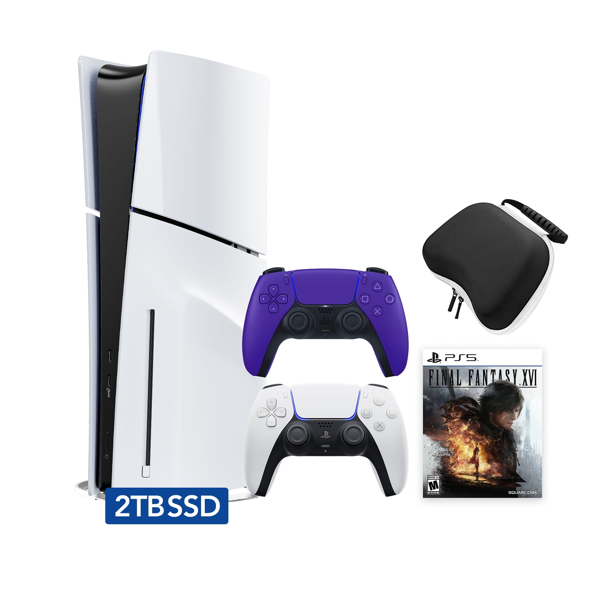 PlayStation 5 Disc Edition FINAL FANTASY XVI Bundle, an Additional Mytrix  Upgraded PS5 Controller with Remappable Back Paddles and Turbo Function,  and 