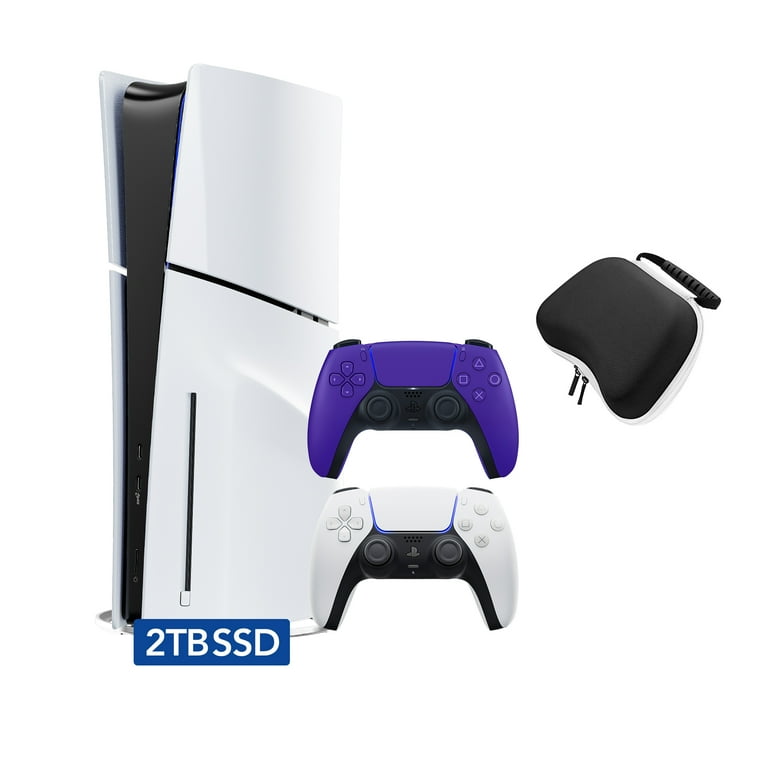 PlayStation 5 Slim Disc 2TB SSD Edition with Two Controllers White