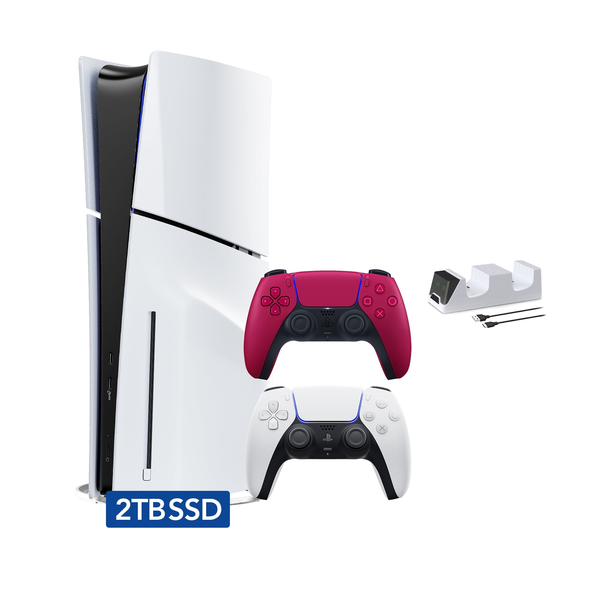 PlayStation 5 Slim Disc Edition with White & Galactic Purple