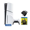 thumbnail image 1 of PlayStation 5 Slim Disc 3TB SSD Edition Bundle with Cyberpunk 2077 and Controller Case - PS5, White, 1 of 9