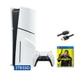 thumbnail image 1 of PlayStation 5 Slim Disc 3TB SSD Edition Bundle with Cyberpunk 2077 and Mytrix 8K HDMI2.1 Cable - PS5, White, 1 of 9
