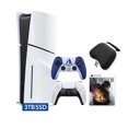 thumbnail image 1 of PlayStation 5 Slim Disc 3TB SSD Edition FINAL FANTASY XVI Bundle with Two Controllers White and God of War Ragnarok Limited DualSense, Hard Shell Protective Controller Case - PS5 Gaming Console, 1 of 9