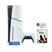 PlayStation 5 Slim Disc Edition Bundle with Dying Light 2 Stay Human and C-Gamers Dual-Controller Charger - PS5, White