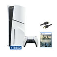 thumbnail image 1 of PlayStation 5 Slim Disc Edition Bundle with Hogwarts Legacy and Mytrix 8K HDMI2.1 Cable - PS5, White, 1 of 9