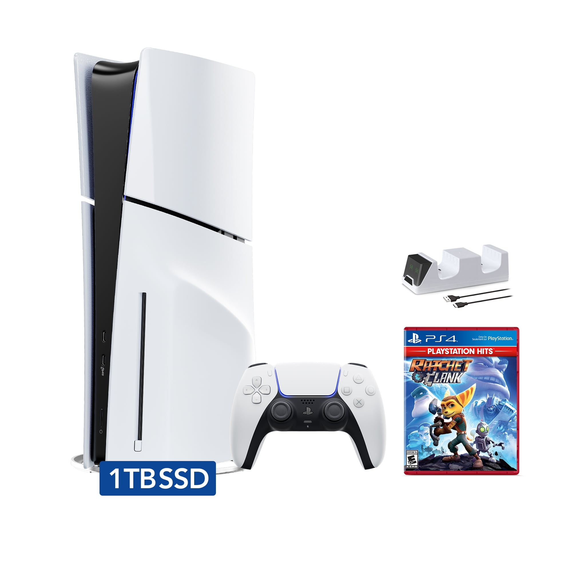 Pack Ultimate PlayStation 5 – Console Blu-ray 4K – 2,8 To – Blanc – Occasion