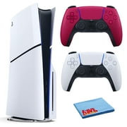 PlayStation 5 Slim, PS5 Console, Built-in 1TB SSD Storage Bundle with Extra Sony PS-5 DualSense Wireless Play Station Controller - Cosmic Red and Accessories