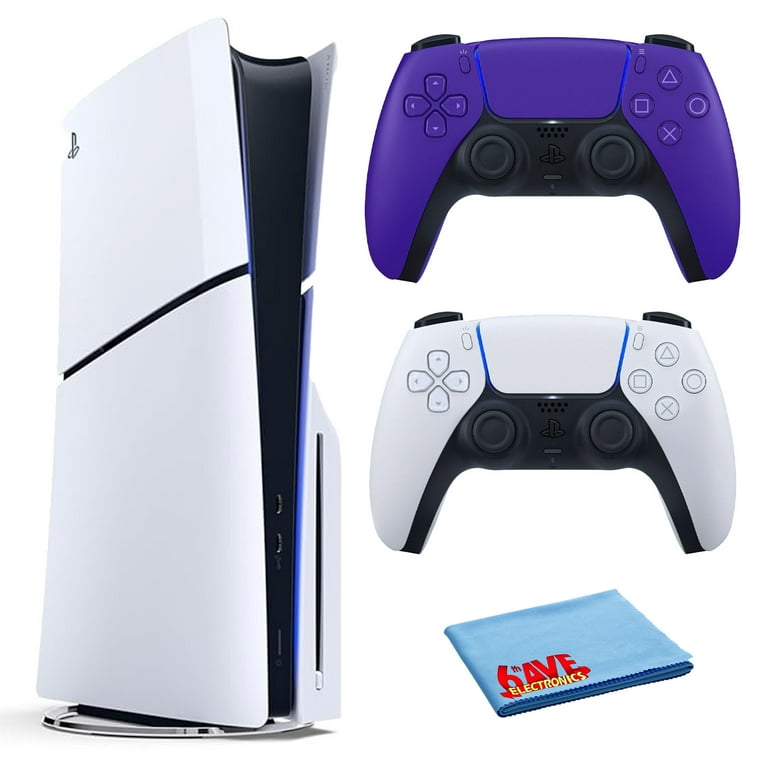 PlayStation 5 Slim, PS5 Console, Built-in 1TB SSD Storage Bundle with Extra  Sony PS-5 DualSense Wireless Play Station Controller - Galactic Purple and  ...