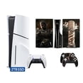thumbnail image 1 of PlayStation 5 Slim Upgraded 2TB PCIe Gen 4 NVNe SSD Gaming Console Disc Version AMD Ryzen Zen 8 Core CPU with Wireless Controller, Customized Full Body Skins - Wukong Ruyi Jingu Bang - PS5 Disc Slim, 1 of 8