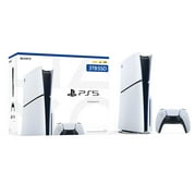 PlayStation 5 Slim Upgraded 3TB PCIe Gen 4 NVNe SSD Gaming Console Disc Drive Version AMD Ryzen Zen 8 Core CPU with Wireless Controller - Original White - PS5 Disc Slim