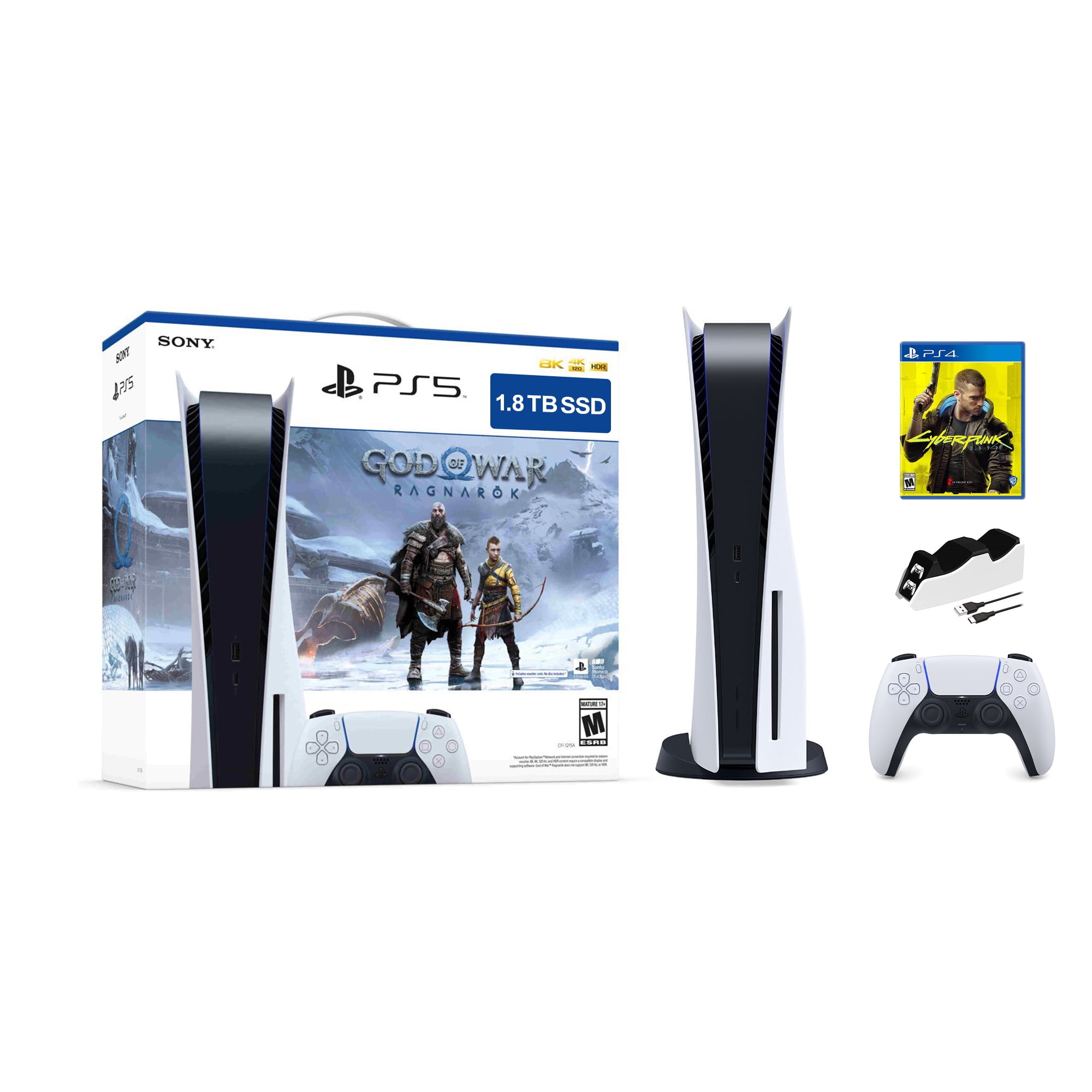 PlayStation 5 Upgraded 1.8TB Disc Edition God of War Ragnarok