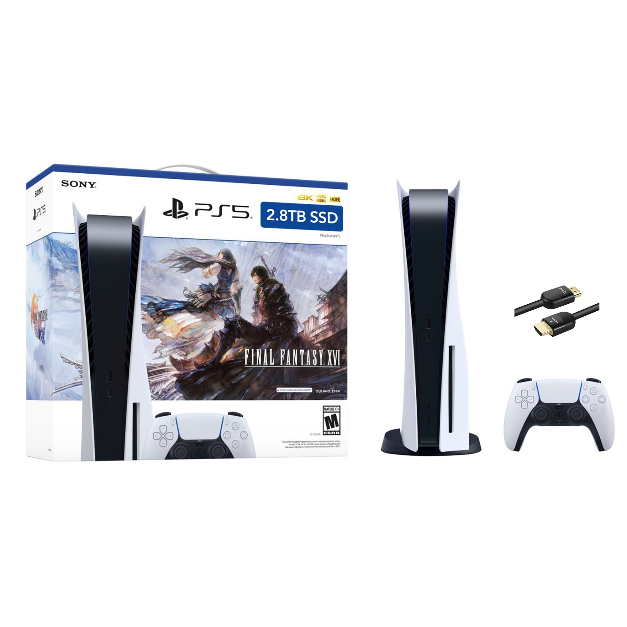 Console Playstation 5 + God of War Ragnarök, 825GB, White, Com 1