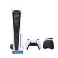 thumbnail image 1 of PlayStation 5 Upgraded 2.8TB Disc Edition and Mytrix Controller Case - White, PS5 Gaming Console, 1 of 7
