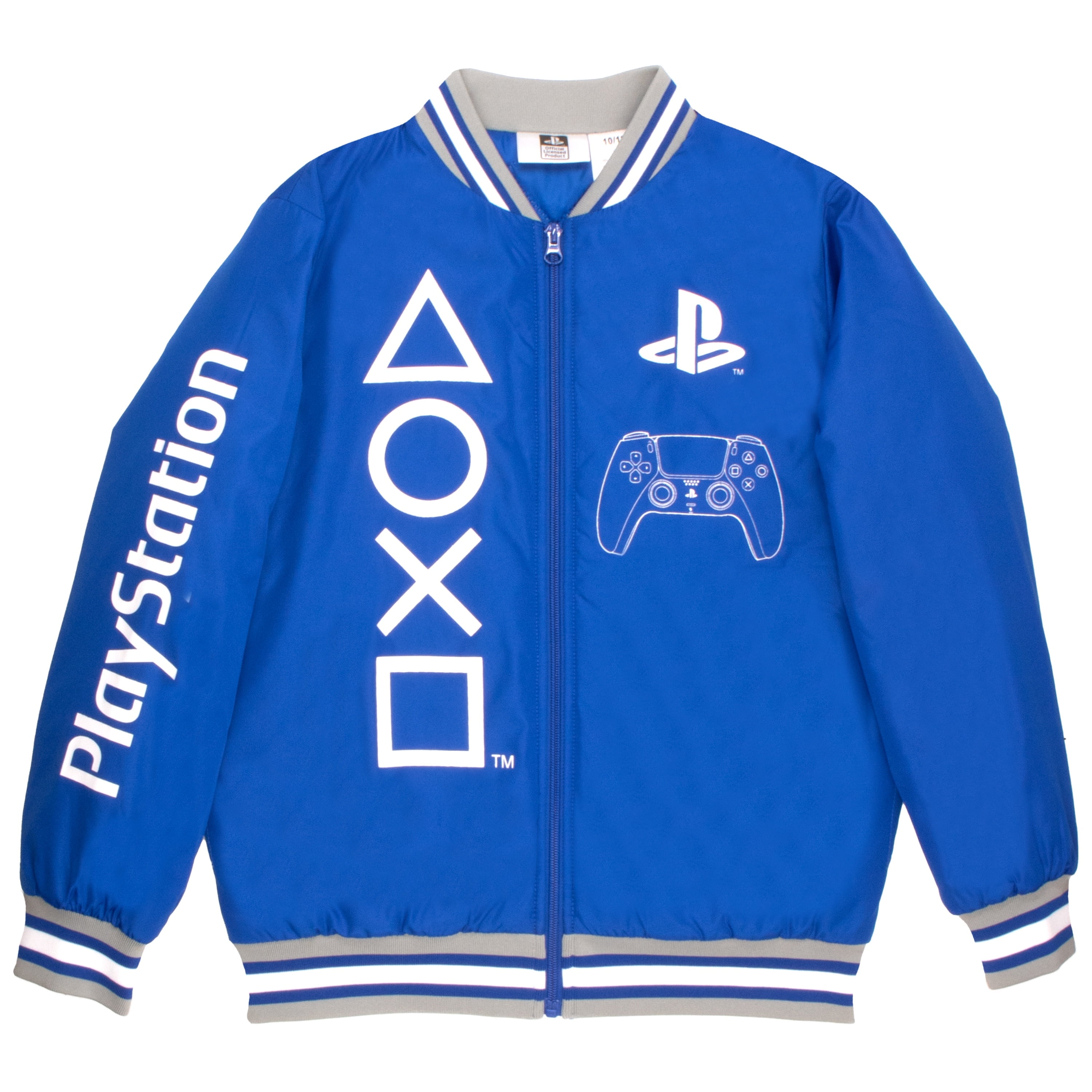 PlayStation Boys Gamer Varsity Bomber Jackets Zip-Up Sony Buttons