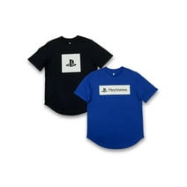 PlayStation Boys Graphic Short Sleeve 2-Pack Tee, Sizes 4-18
