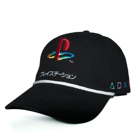 PlayStation Black Golf Snapback Hat, One Size