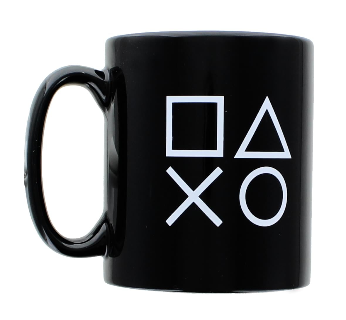 Games Alliance PlayStation Logo and Icons Black Ceramic Coffee Mug
