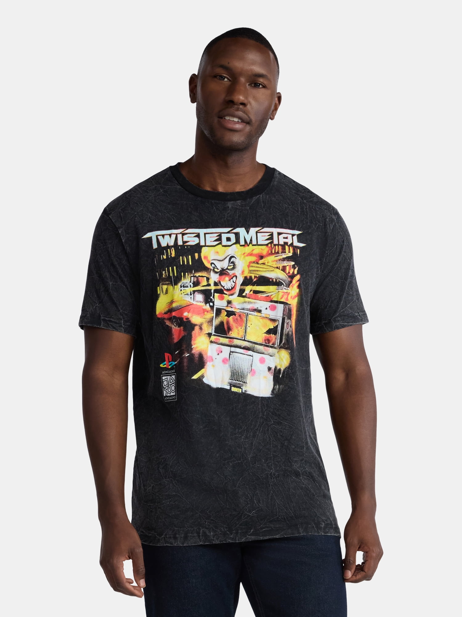 PlayStation, Men's & Big Men's Graphic T-Shirt, Twisted Metal