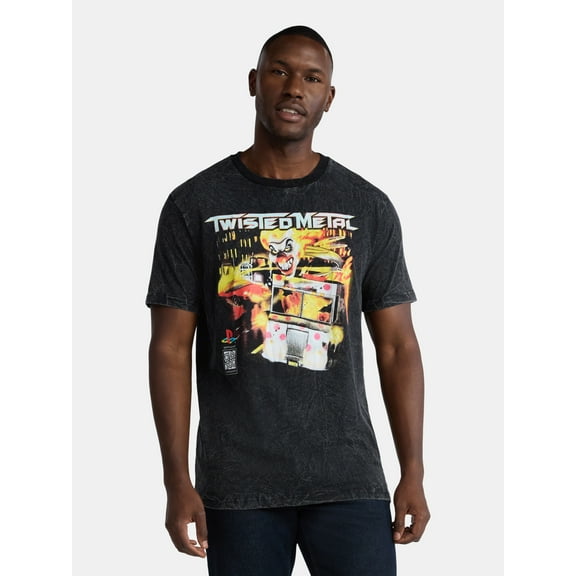 PlayStation, Men's & Big Men's Graphic T-Shirt, Twisted Metal, Sizes S-3XL
