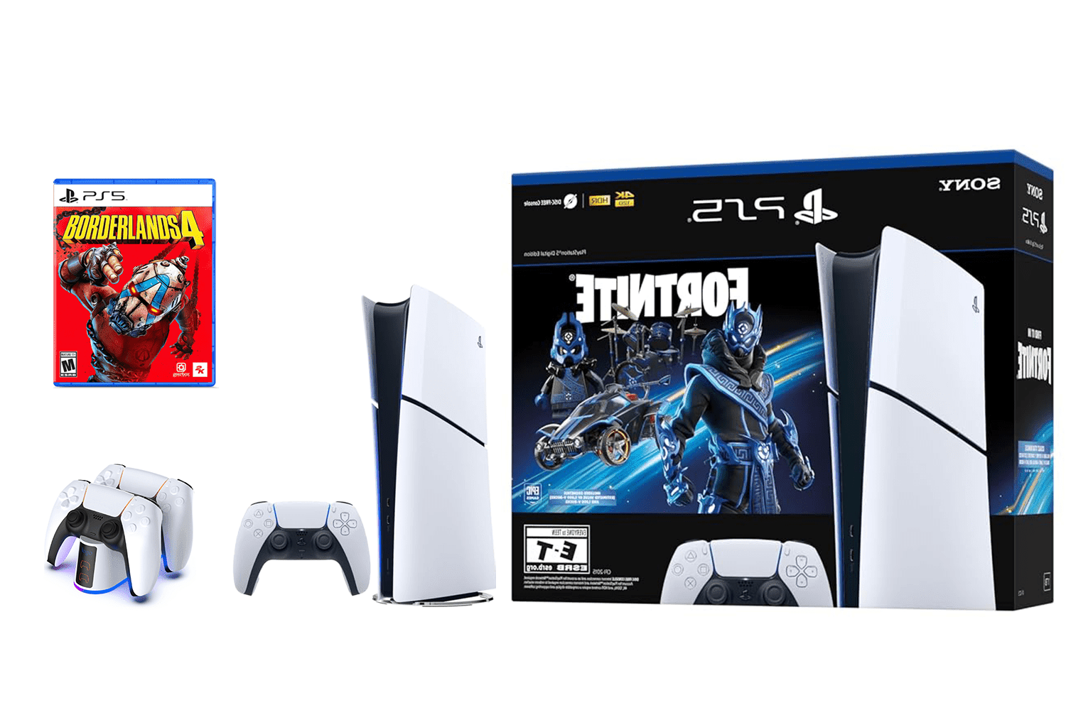 PlayStation _PS5 Console - Fortnite Cobalt Star Digital Edition Bundle with Borderlands 4