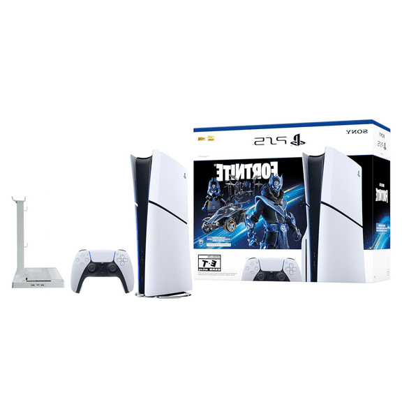 PlayStation _PS5 Console - Fortnite Cobalt Star Disc Edition Bundle + Stand and Cooling Station