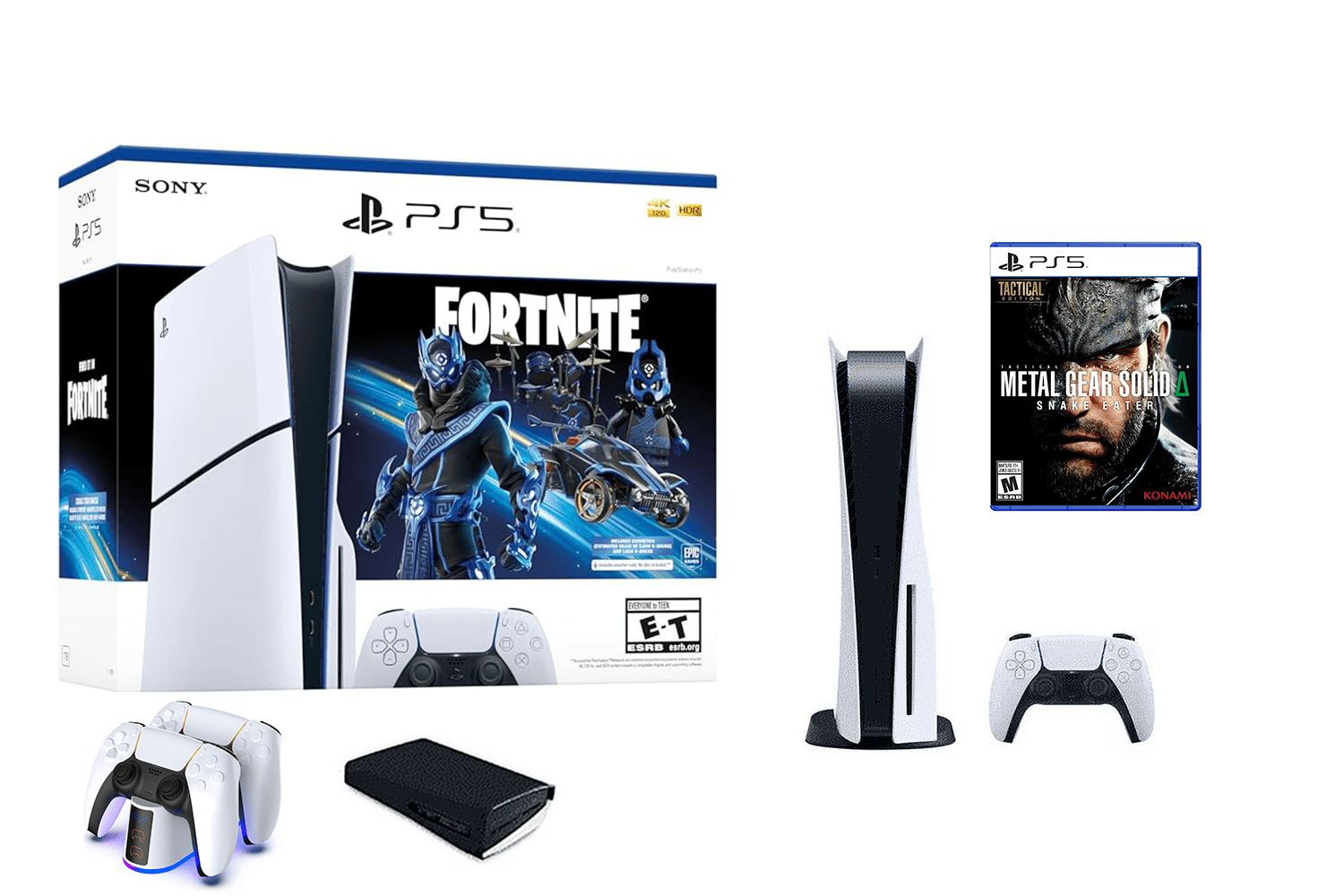 PlayStation _PS5 Console - Fortnite Cobalt Star Disc Edition + Metal Gear Solid Delta: Snake Eater [Tactical Edition] (Multi-Language)